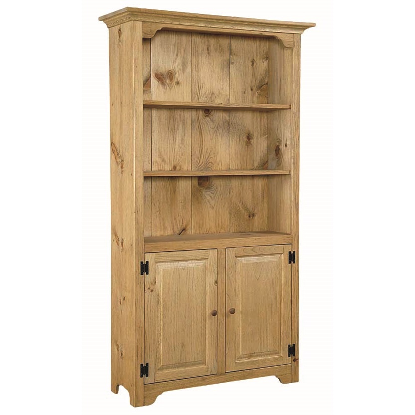 Pine 6′ Bookcase With Doors Image