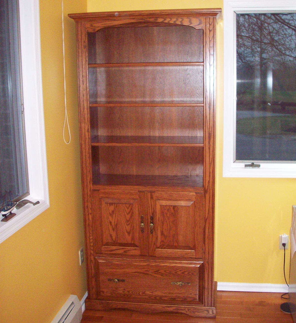 Custom Oak Storage Cabinet Image