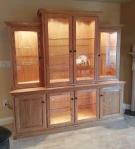 Custom Oak Wall Unit Image