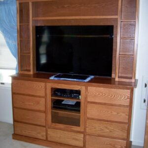 Custom Oak Entertainment Center