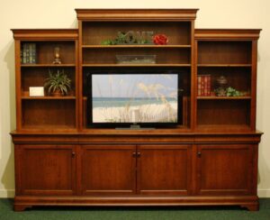 Custom Cherry Chateau Entertainment Center Image