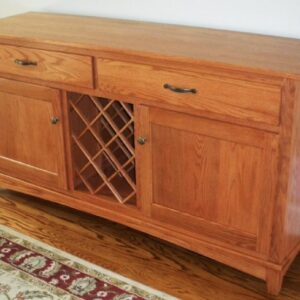 Custom Oak Wine Buffet