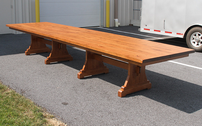 Custom dining table.