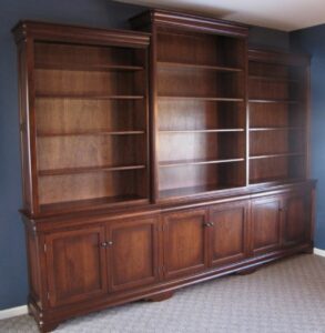Custom Cherry Bookcase Wall Unit Image