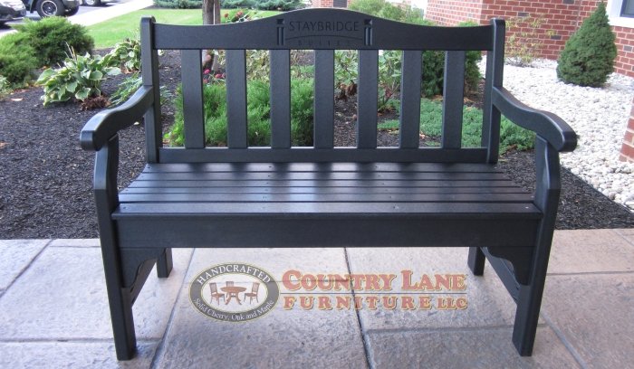 Poly Bench With Engraving Image