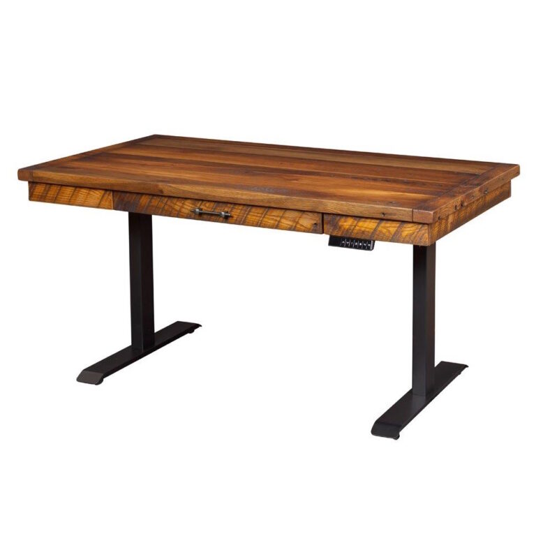 Barnwood Power Adjustable Height Standing Desk
