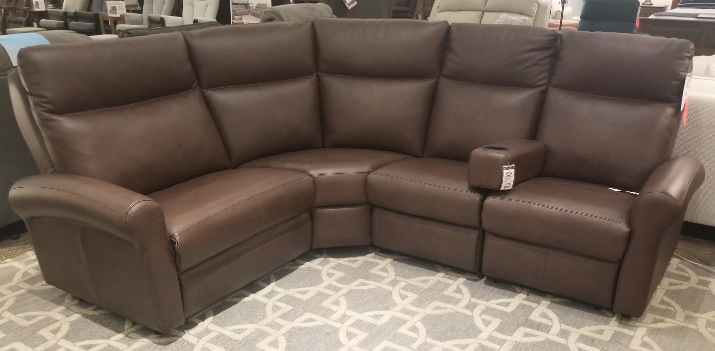 Manual Reclining Sectional with Arm Rest Image