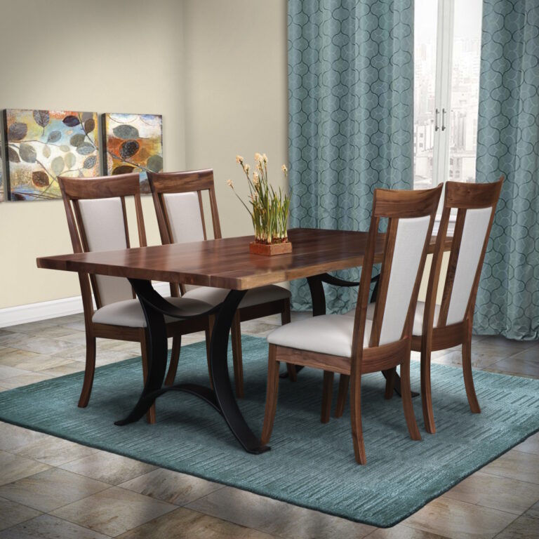 Walnut Golden Gate Live Edge Dining Set