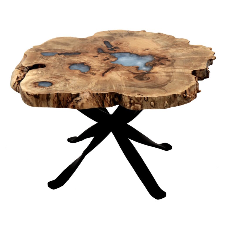 Maple & Epoxy Lake Round Coffee Table