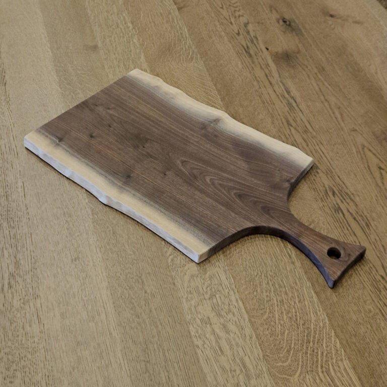 Walnut Live Edge Cutting Board with Handle