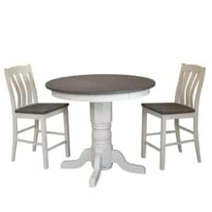 275 42P Round Pedestal Table 40B Raleigh Stool