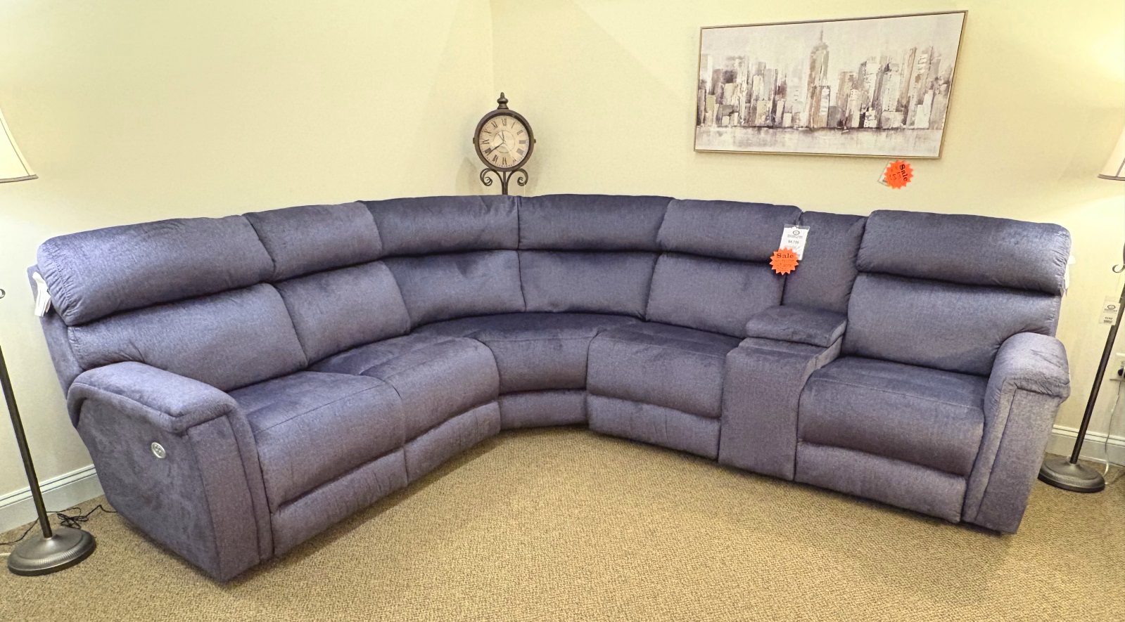 Power Reclining Sectional W/Power Headrests Image