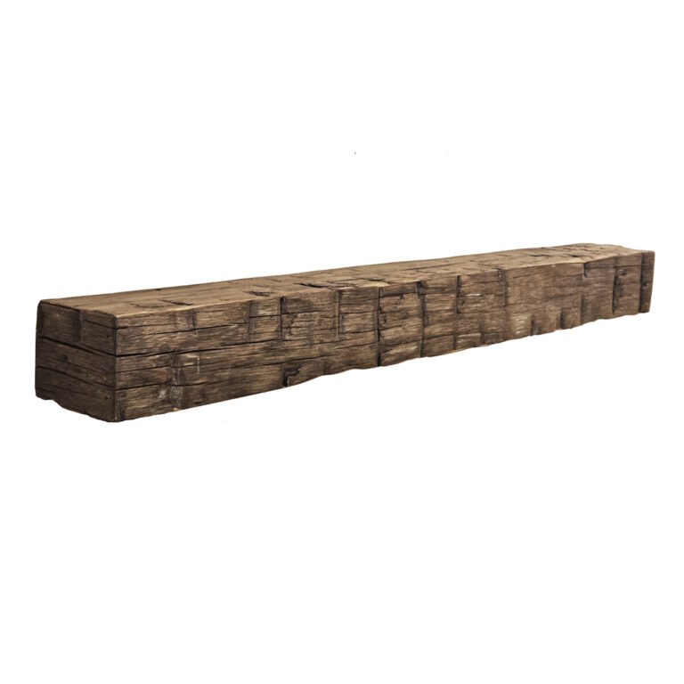 Hand Hewn Barnwood Mantel
