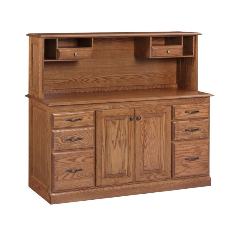 Traditional 55" (K1-H9) Credenza with Hutch