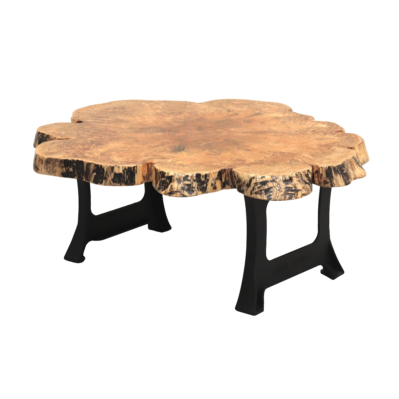 Spalted Maple Round Live Edge Coffee Table Image