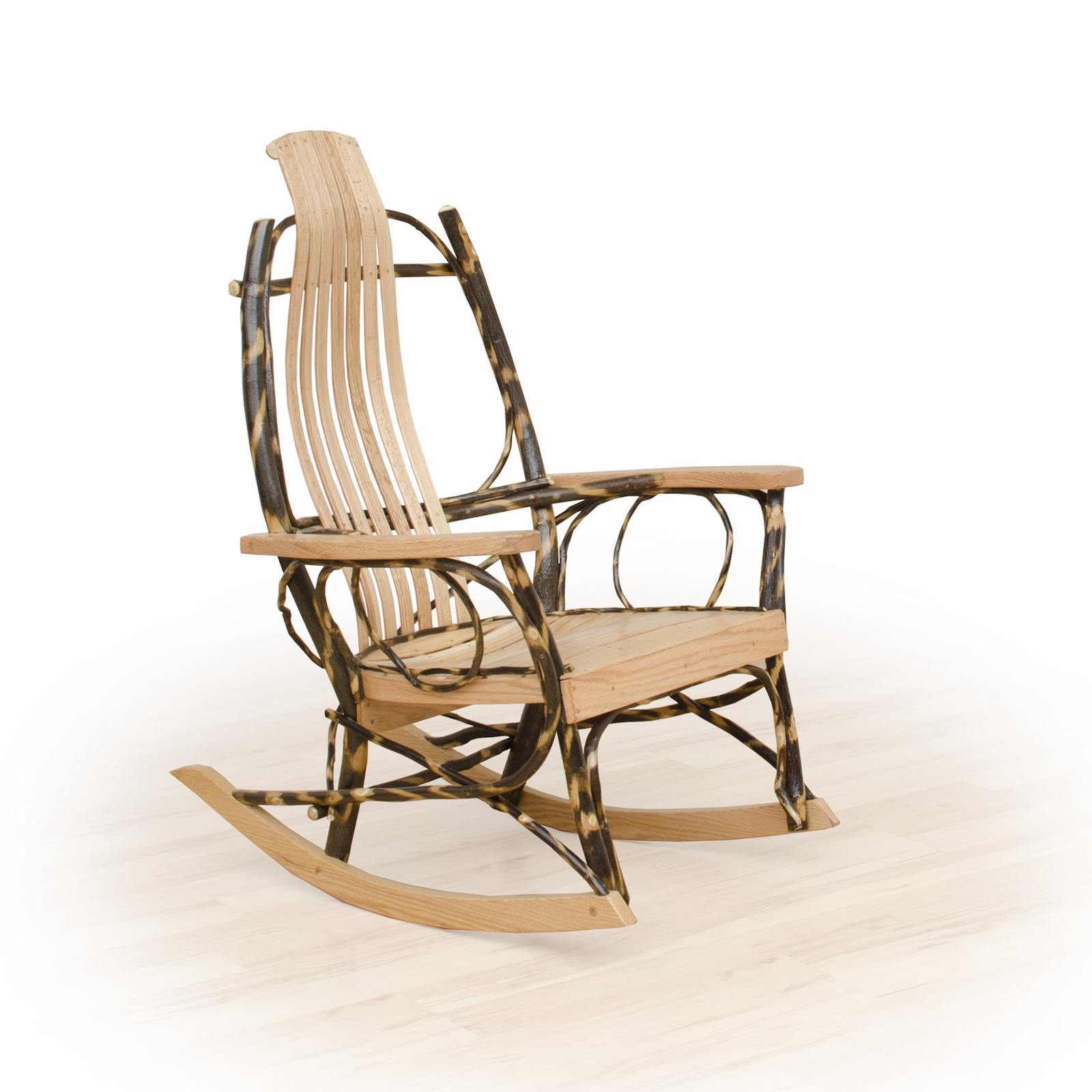 Hickory & Oak Flat Arm Rocking Chair Image