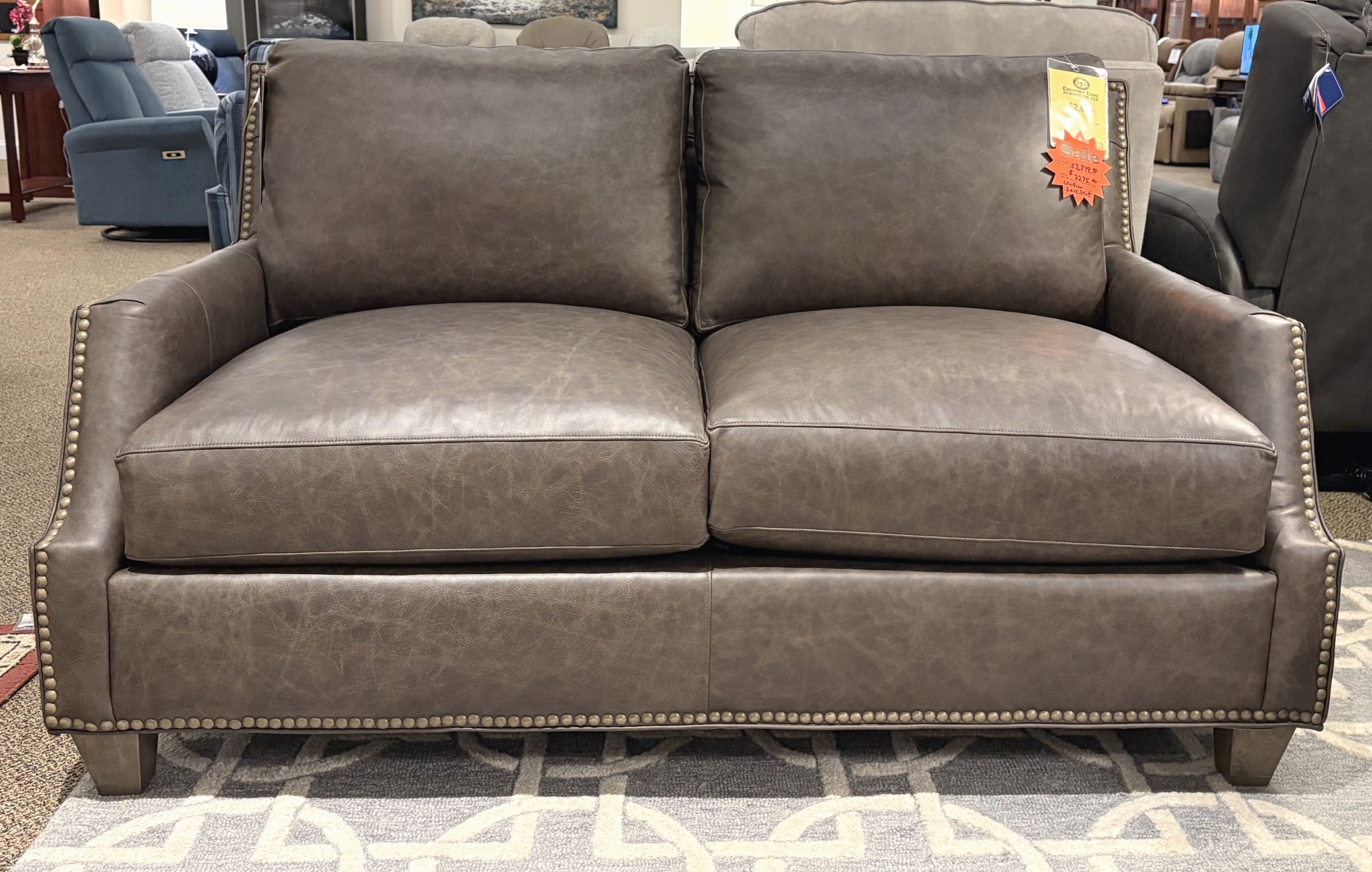 Winslow 06 Leather Love Seat Image