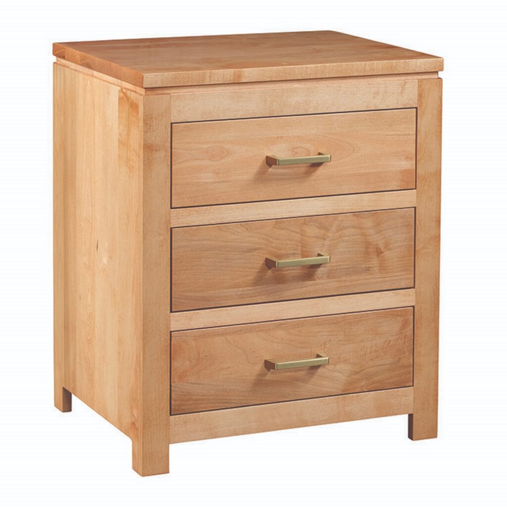 Lew Modern 3 Drawer Nightstand Image