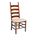 465 27W Shaker Ladderback Side Chair Fabric Seat