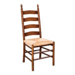 465 27W Shaker Ladderback Side Chair Fiber Seat