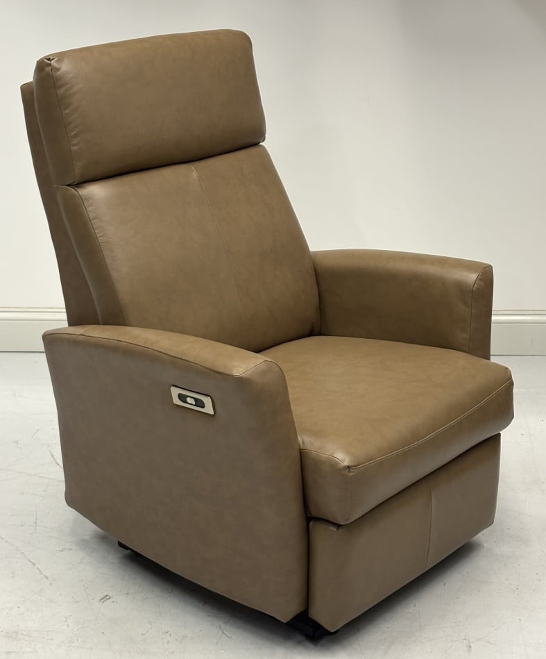 Power Reclining Leather/Vinyl Chair Image